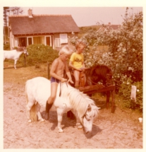 Willem op de pony Grijsje